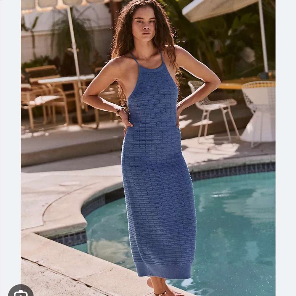 Free People Beach Mallorca Fauxchet Sweater Midi Dress